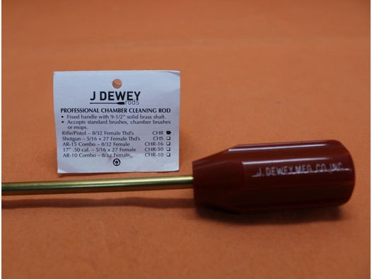 Dewey	 Dewey Putzstock (CHR) L=24cm (Gewinde 8-32) Messing (für Patronenlager)