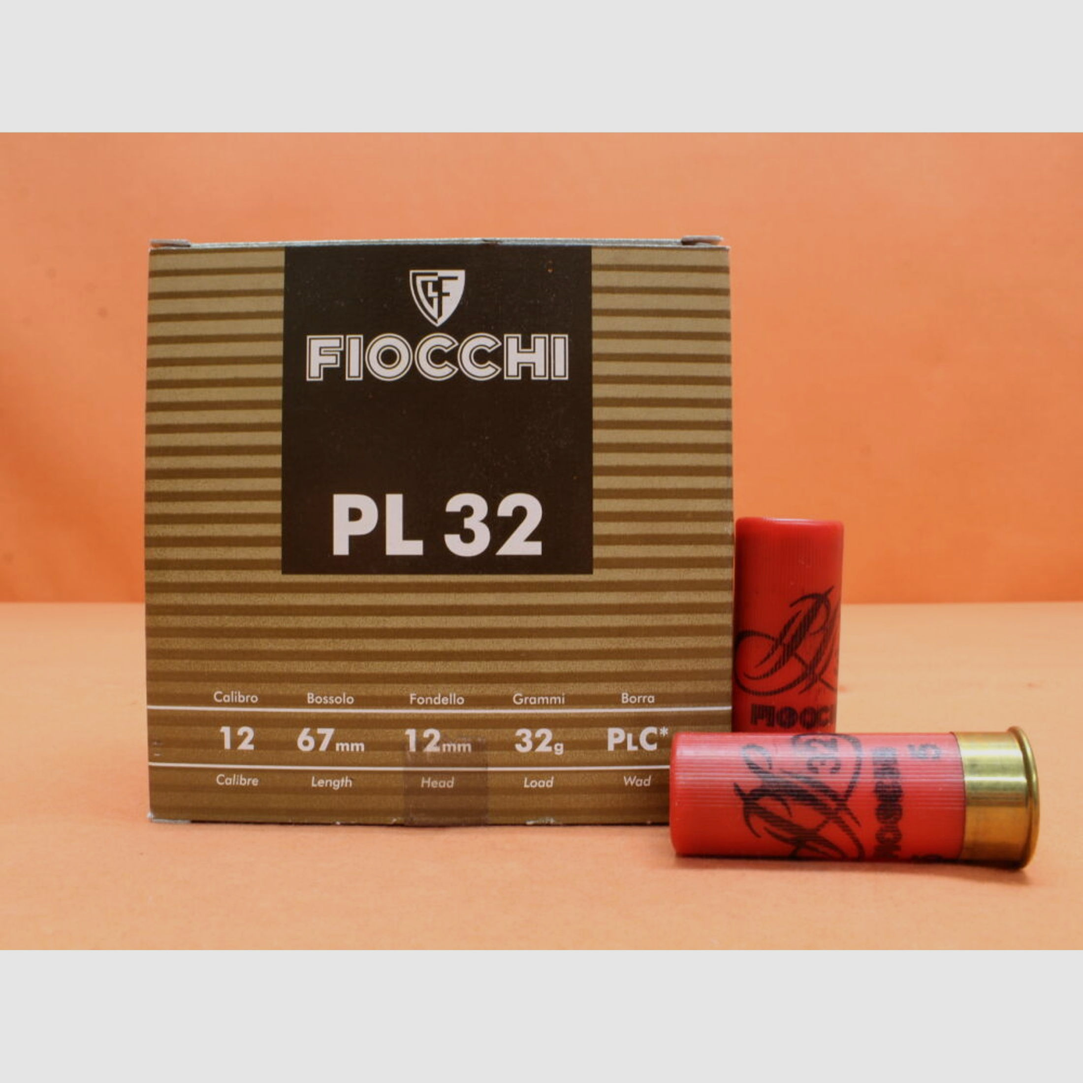 Fiocchi	 Patrone 12/67 Fiocchi 32g 2,9mm/ No.5 VE 25 Patronen (PL32)
