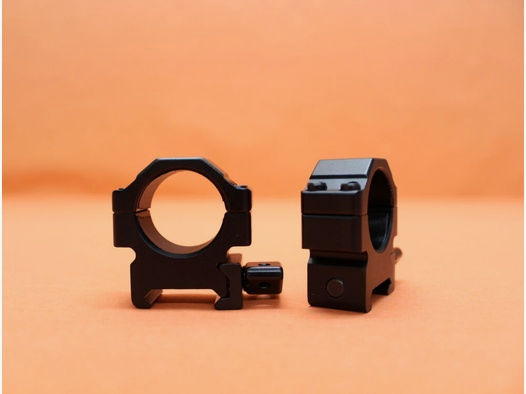 UTG - Leapers	 UTG QD Montageringe 1" Low (RG2W1104) Twist Lock Alu schwarz für Picatinnyprofil BH=10mm