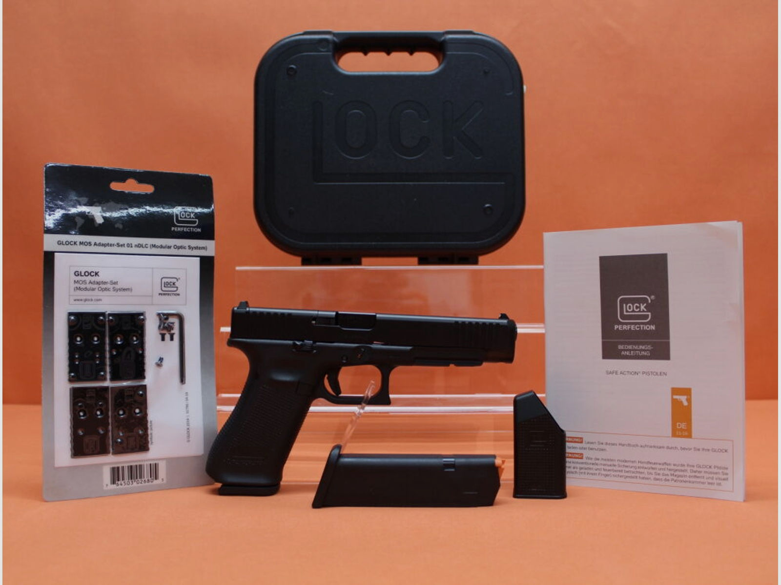 Glock	 Ha.Pistole 9mmLuger Glock34 Gen5 (MOS) 135mm Lauf Modular Optic System f. Red Dot Sight (9mmPara)