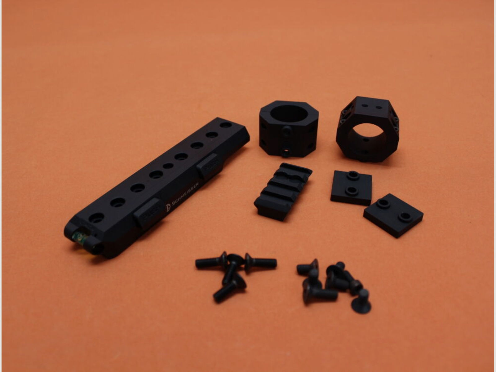 Schmeisser	 Schmeisser USM QD Blockmontage 1" Alu schwarz für Picatinnyprofil BH=ab 13,5mm incl. Libelle/Aufsatz