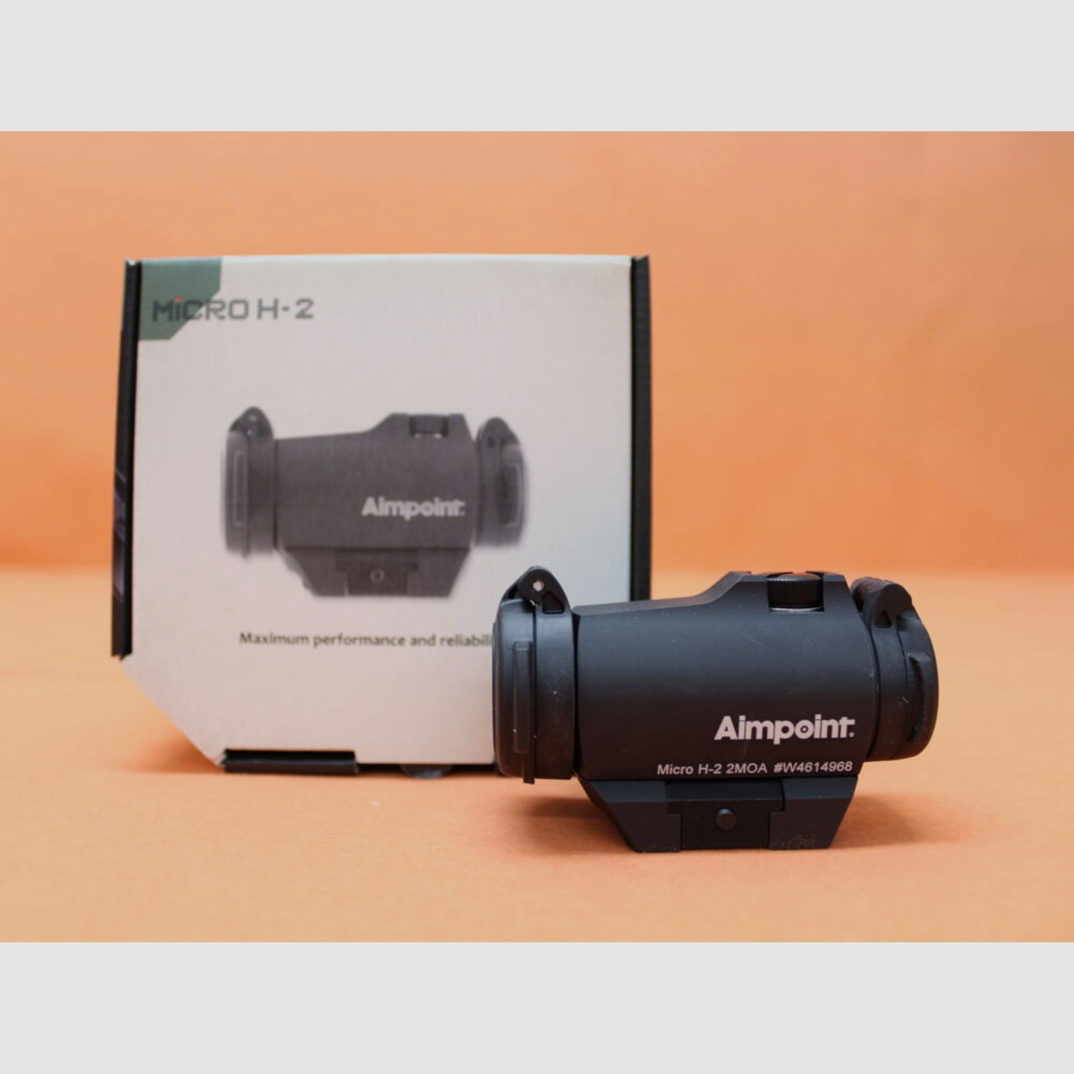 Aimpoint	 Aimpoint Micro H-2 (200185) Leuchtpunktvisier 2MOA Dot (6cm auf 100m) Montageplatte Weaver/Picatinny