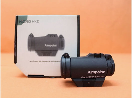 Aimpoint	 Aimpoint Micro H-2 (200185) Leuchtpunktvisier 2MOA Dot (6cm auf 100m) Montageplatte Weaver/Picatinny