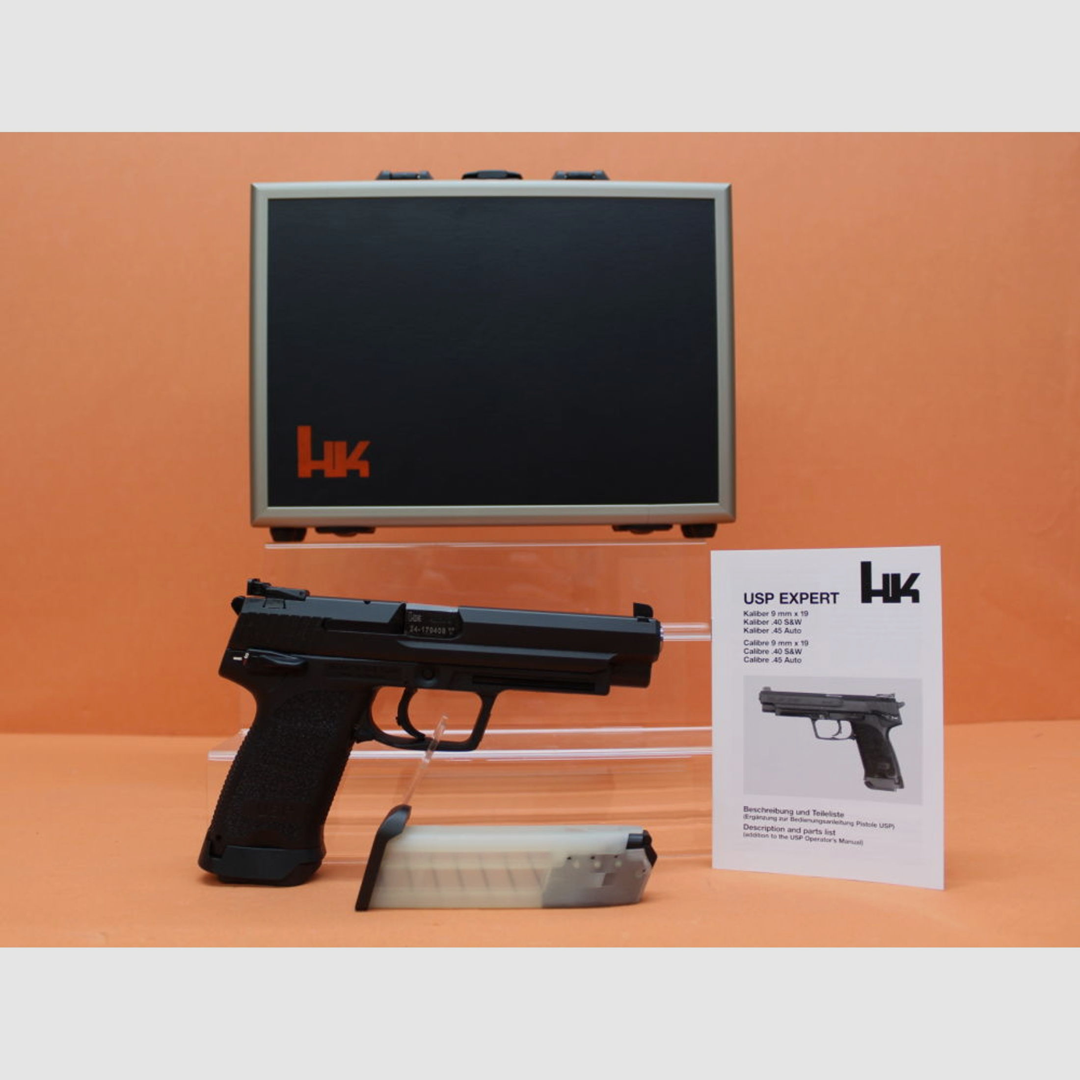 Heckler & Koch HK	 Ha.Pistole 9mmLuger Heckler&Koch/H&K HK USP EXPERT 132mm Lauf/ Mikrometervisier (9mmPara/9x19)