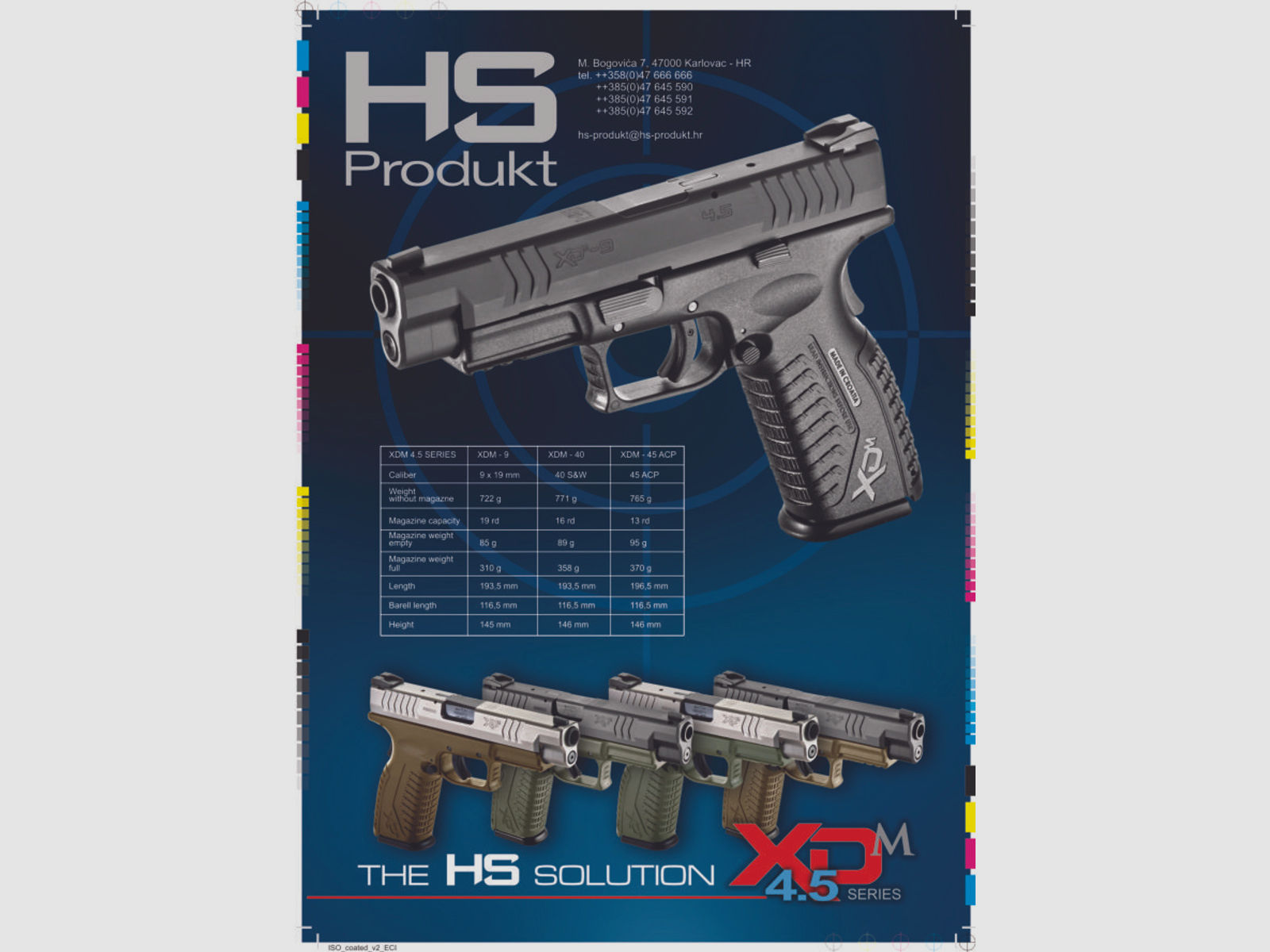 HS Produkt	 XDM-45ACP 4.5 cal .45ACP