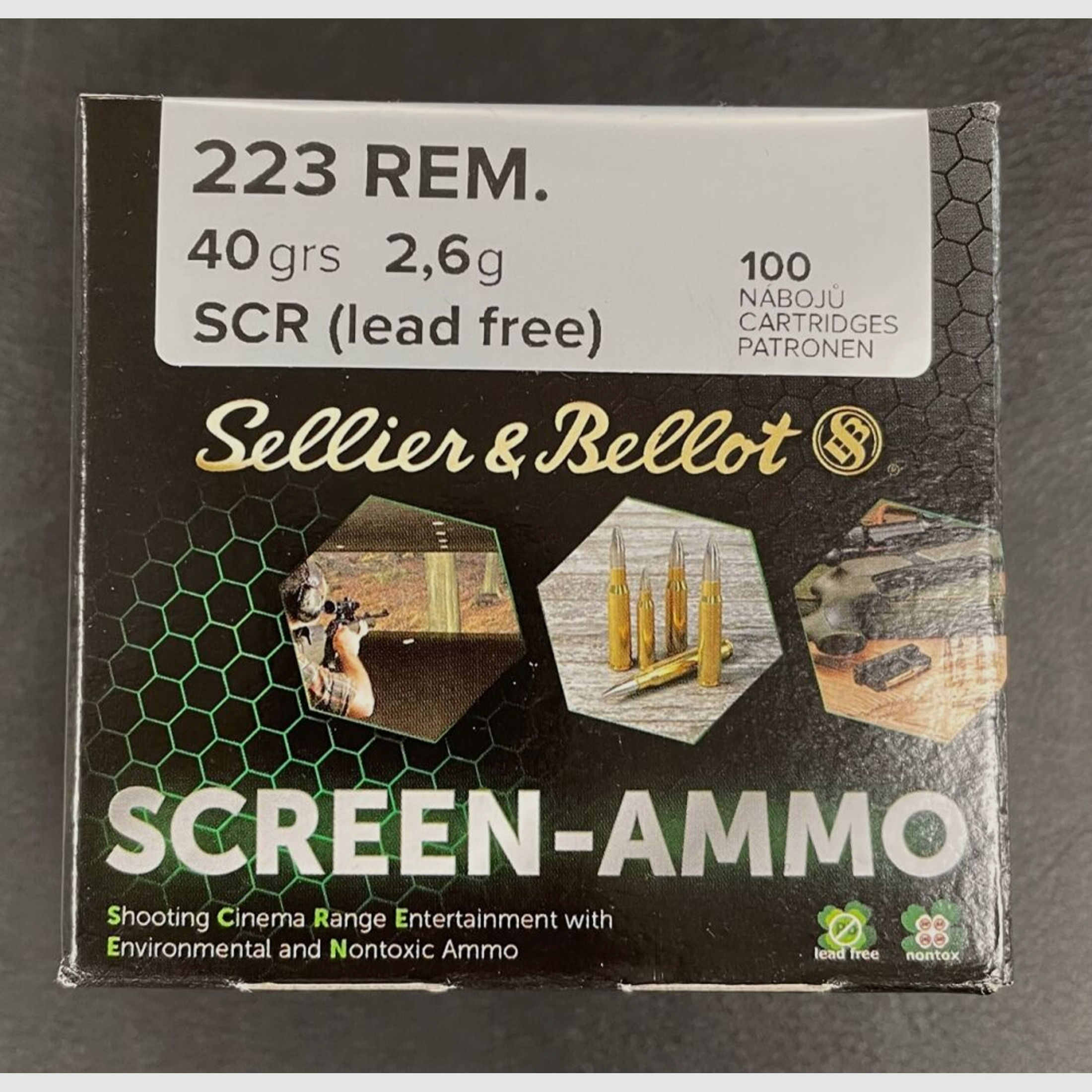 S&B	 Screen-Ammo SCR Zink 2,6g/40grs. 100 Stk. Auf Lager