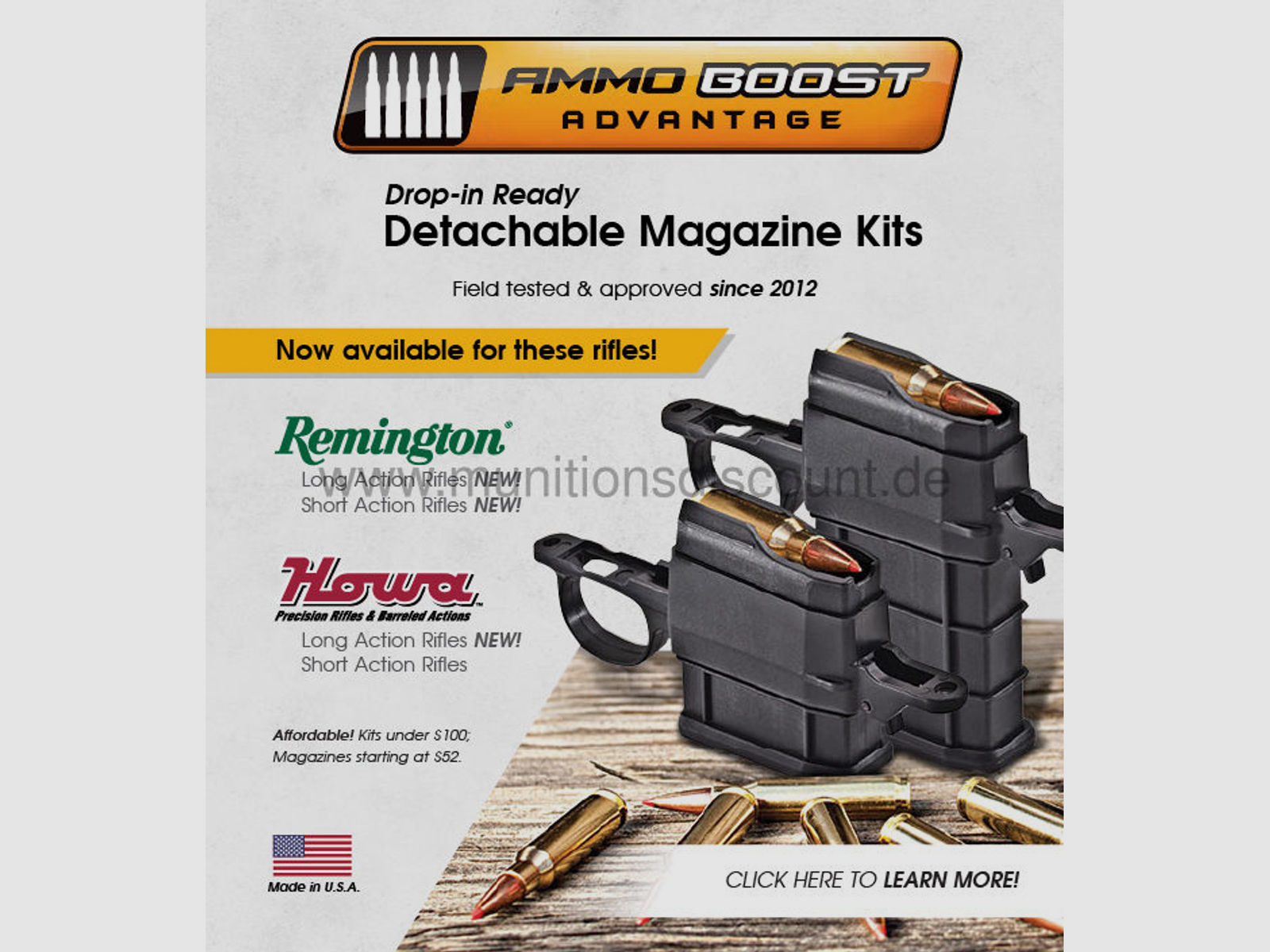 Ammo Boost (USA)	 Remington 700 Umbau auf Wechselmagazin
