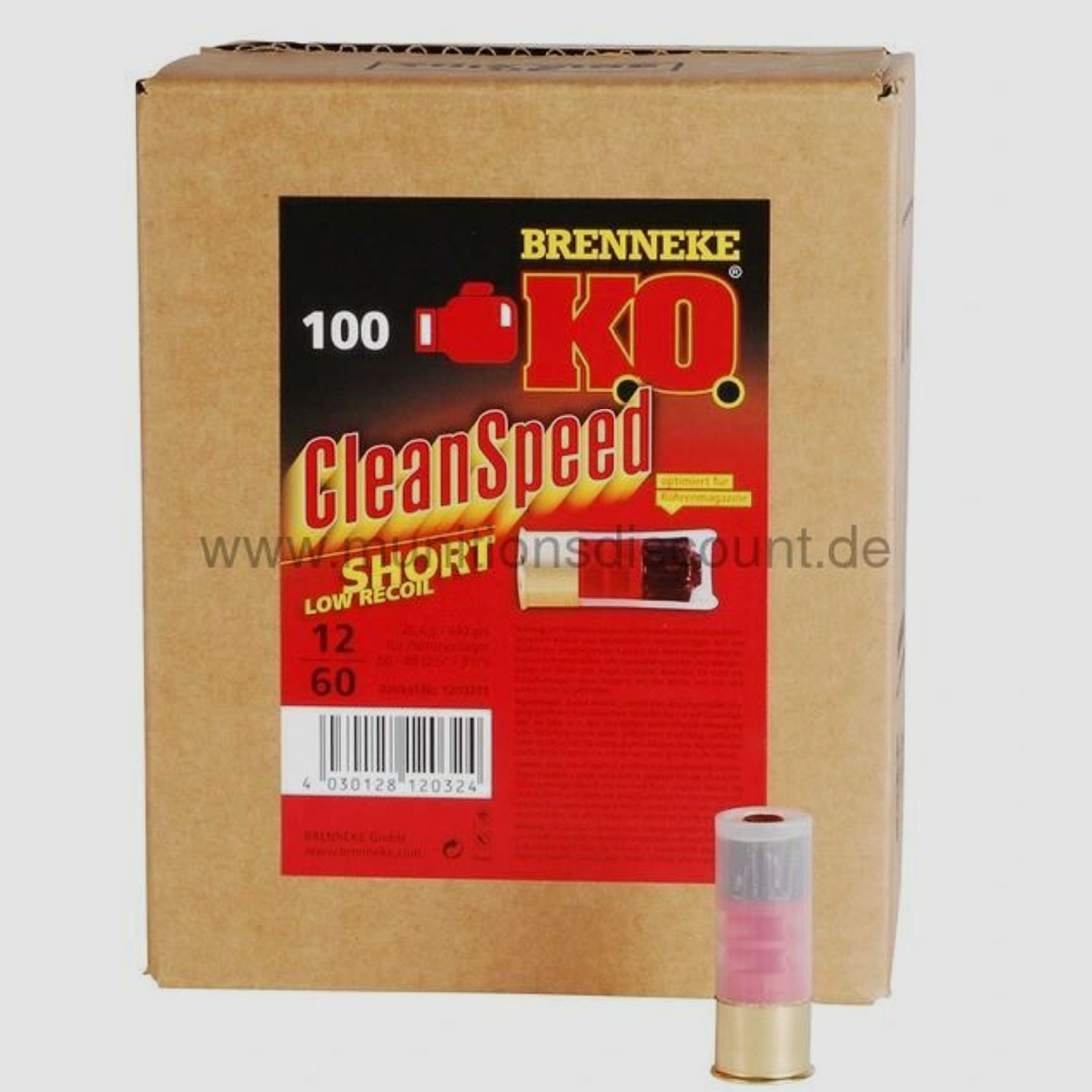 Brenneke	 Brenneke K.O. Clean Speed SHORT, Kal. 12/60, 28.4g,