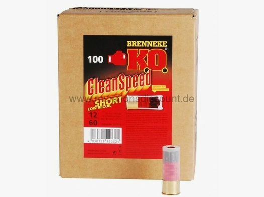 Brenneke	 Brenneke K.O. Clean Speed SHORT, Kal. 12/60, 28.4g,
