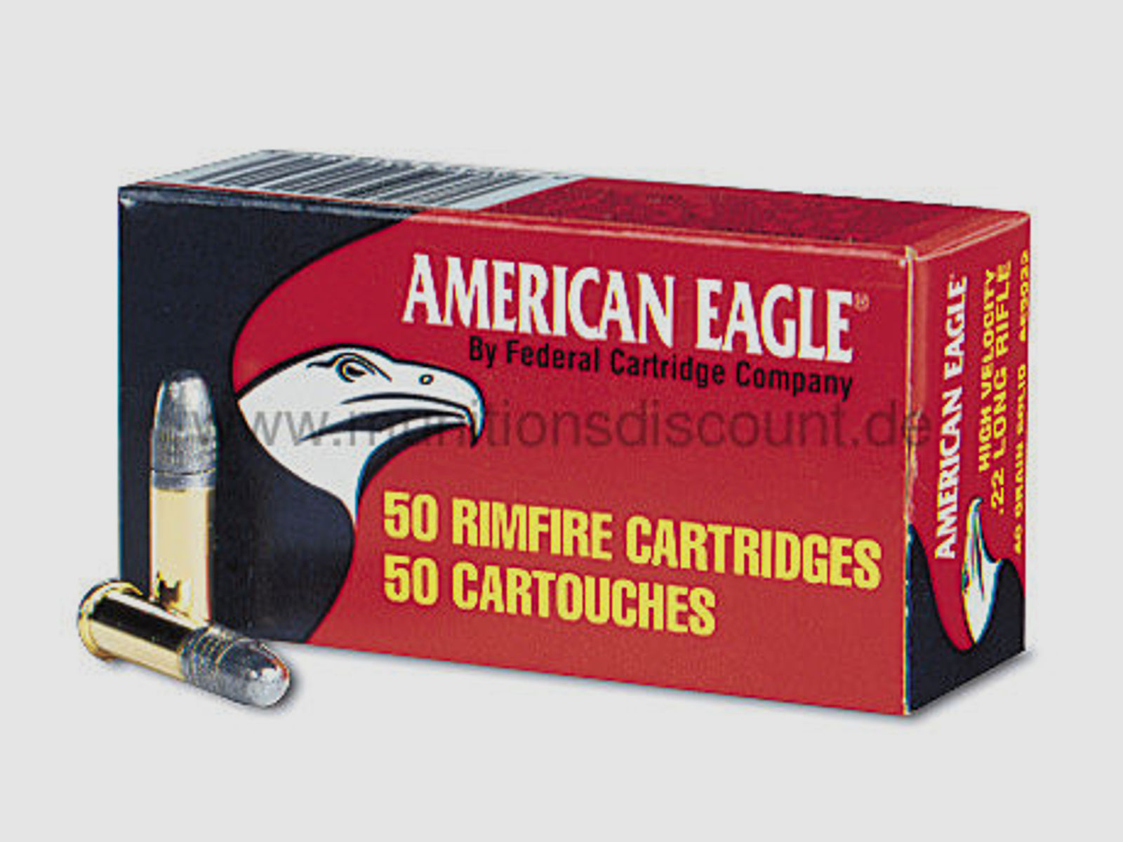 Federal American Eagle	 40 grs nicht verkupfertes Bleirundkopf Geschoß