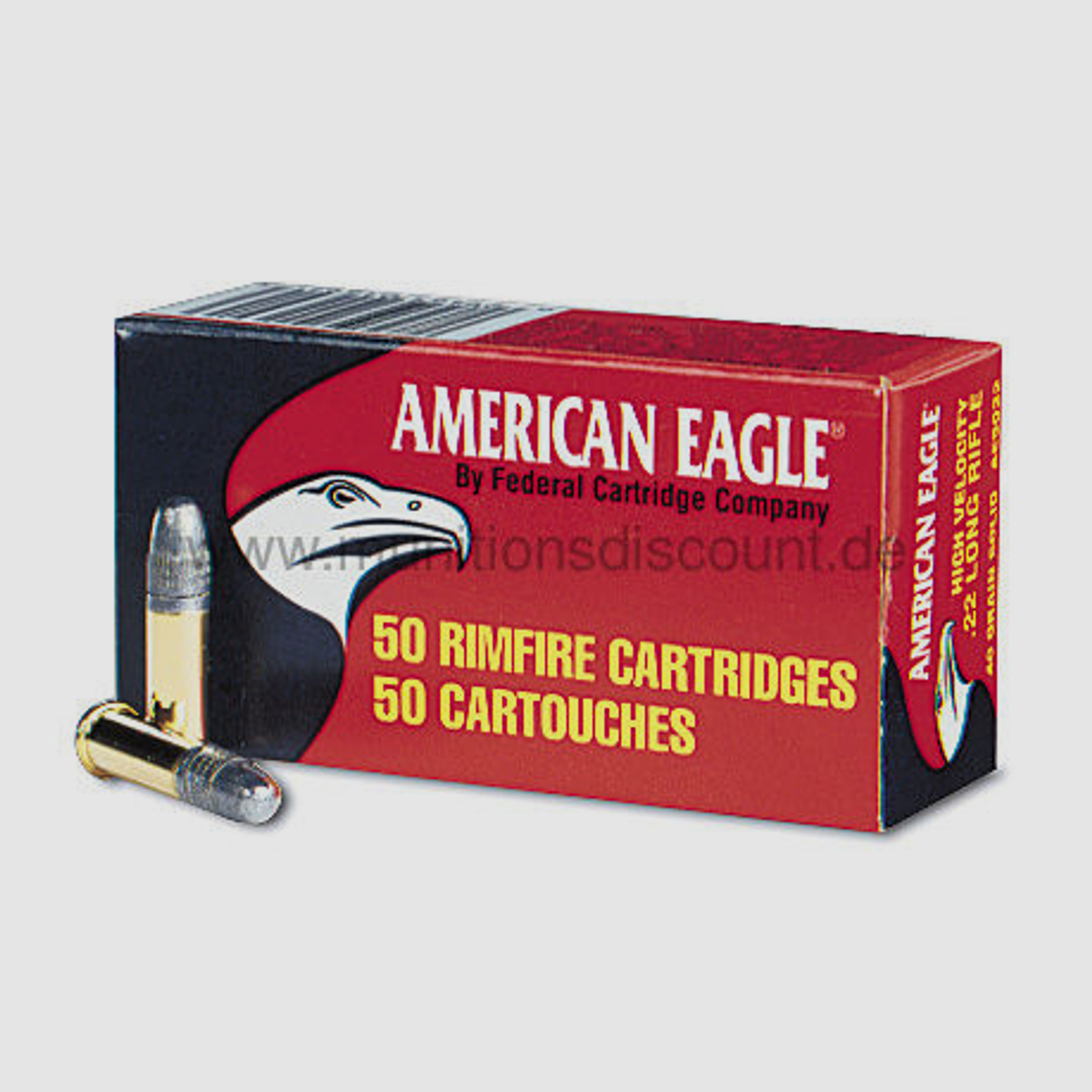 Federal American Eagle	 40 grs nicht verkupfertes Bleirundkopf Geschoß
