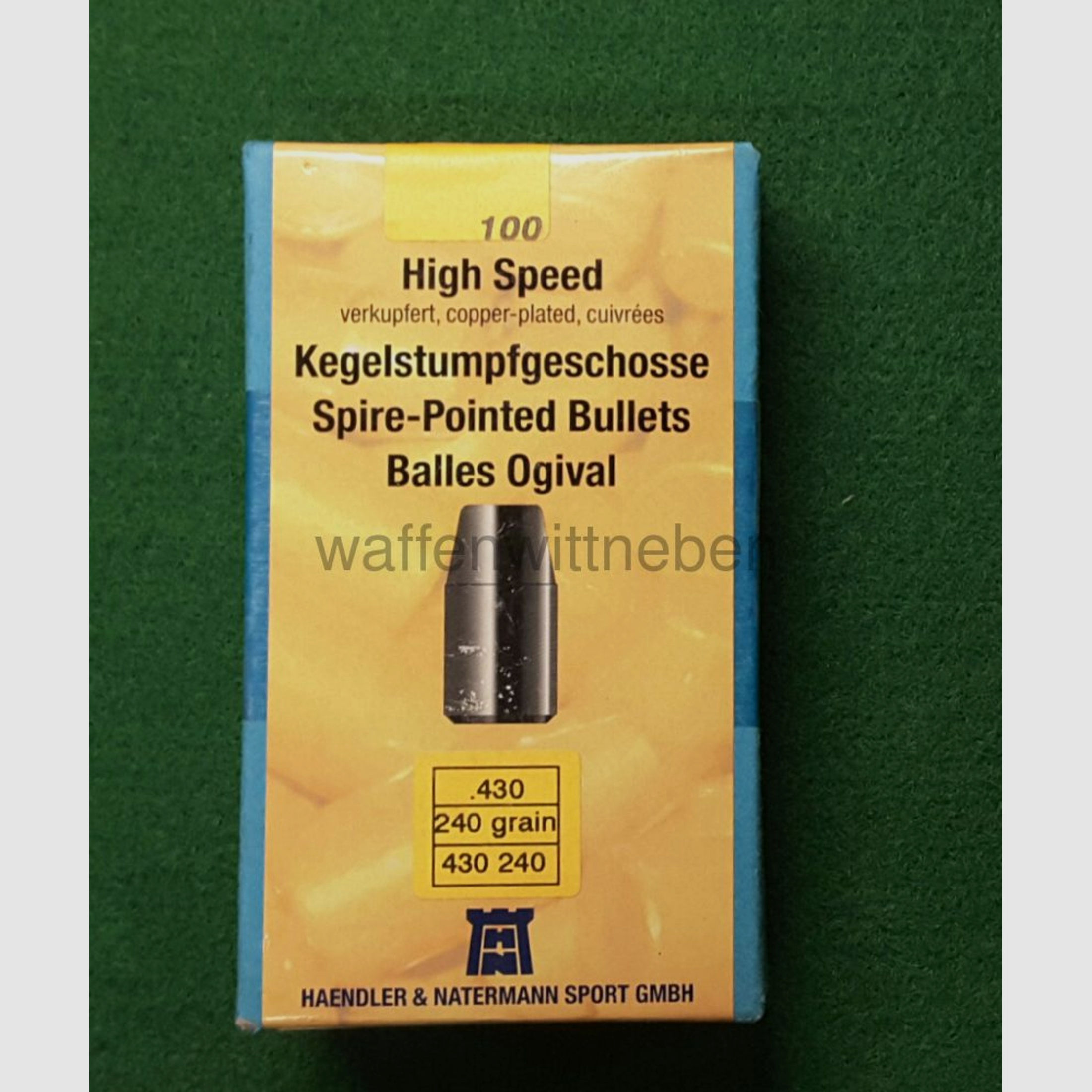 H&N (Haendler & Natermann)	 High Speed Kegelstumpfgeschosse (100 Stk.)