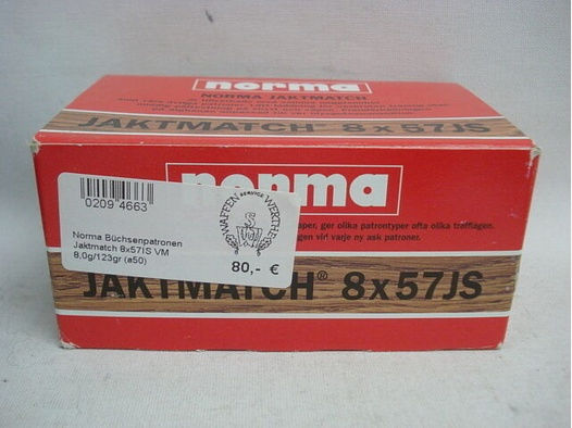 Norma	 Jaktmatch 8x57IS VM 8,0g/123gr (a50)