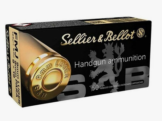 Sellier & Bellot	 9 mm Luger Vollmantel 8,0g/124 grs.