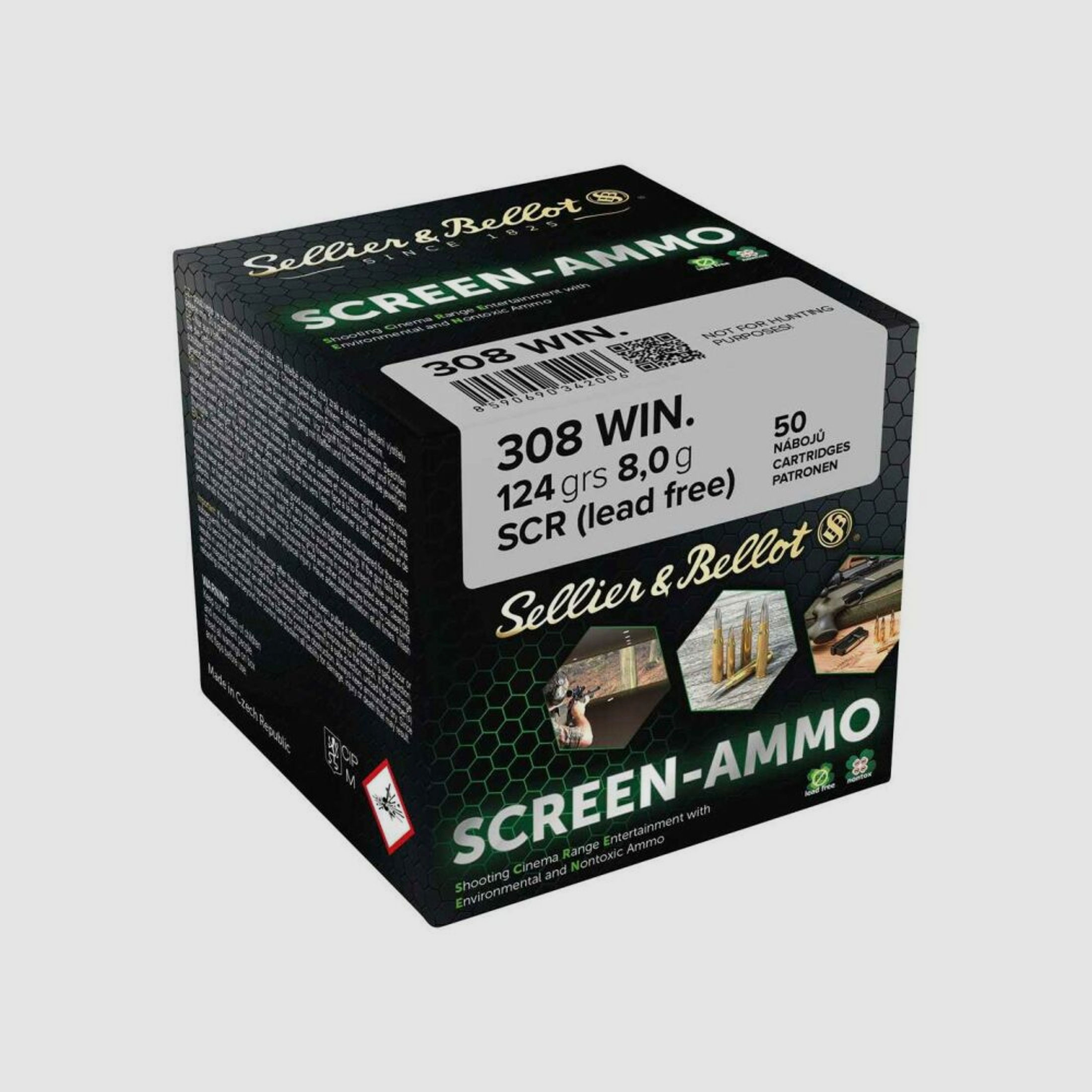 Sellier & Bellot	 .308 Win. Screen-Ammo SCR Zink 8,0g/124grs.