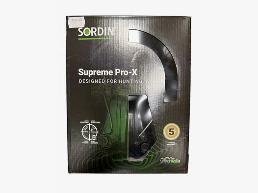 Sordin	 Supreme Pro-X aktiver Gehörschutz mit Gelkissen - Neues Modell mit 4 Soundprofilen