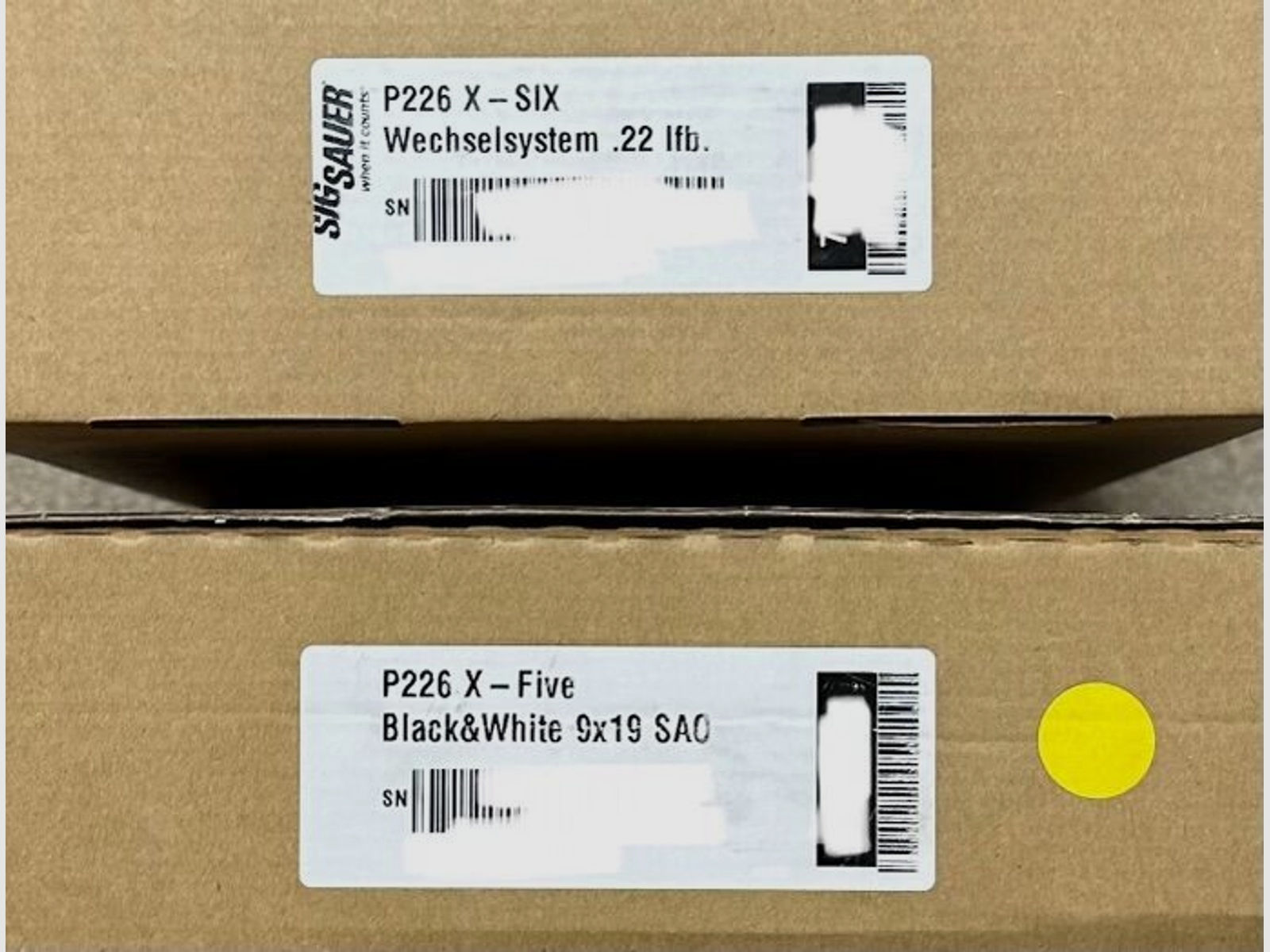 Sig Sauer Made in Germany	 P226 X-FIVE Black & White und X-SIX .22 WS Wechselsystem mit Romeo 1