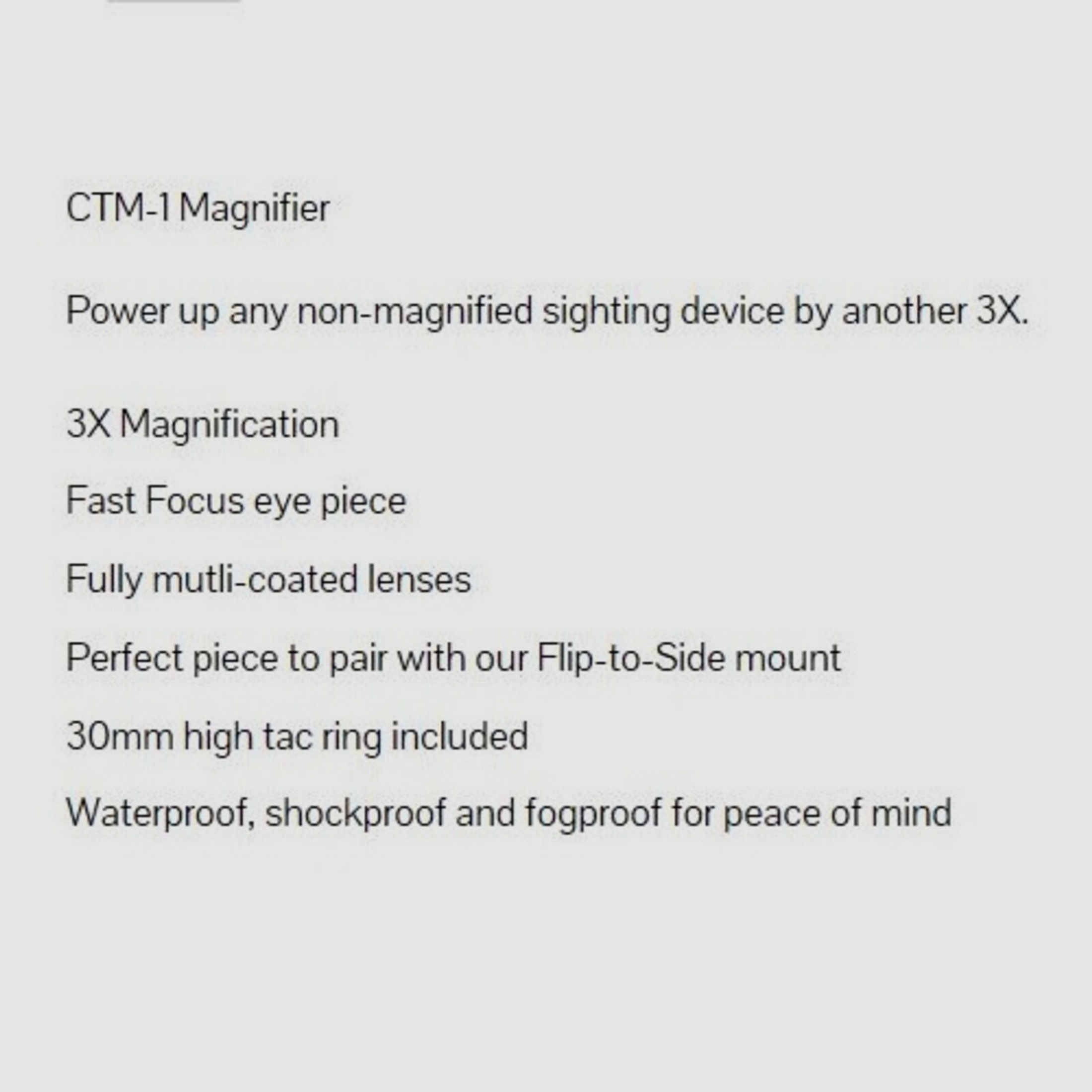 Sun Optics USA	 Magnifier 3x mit Montagering