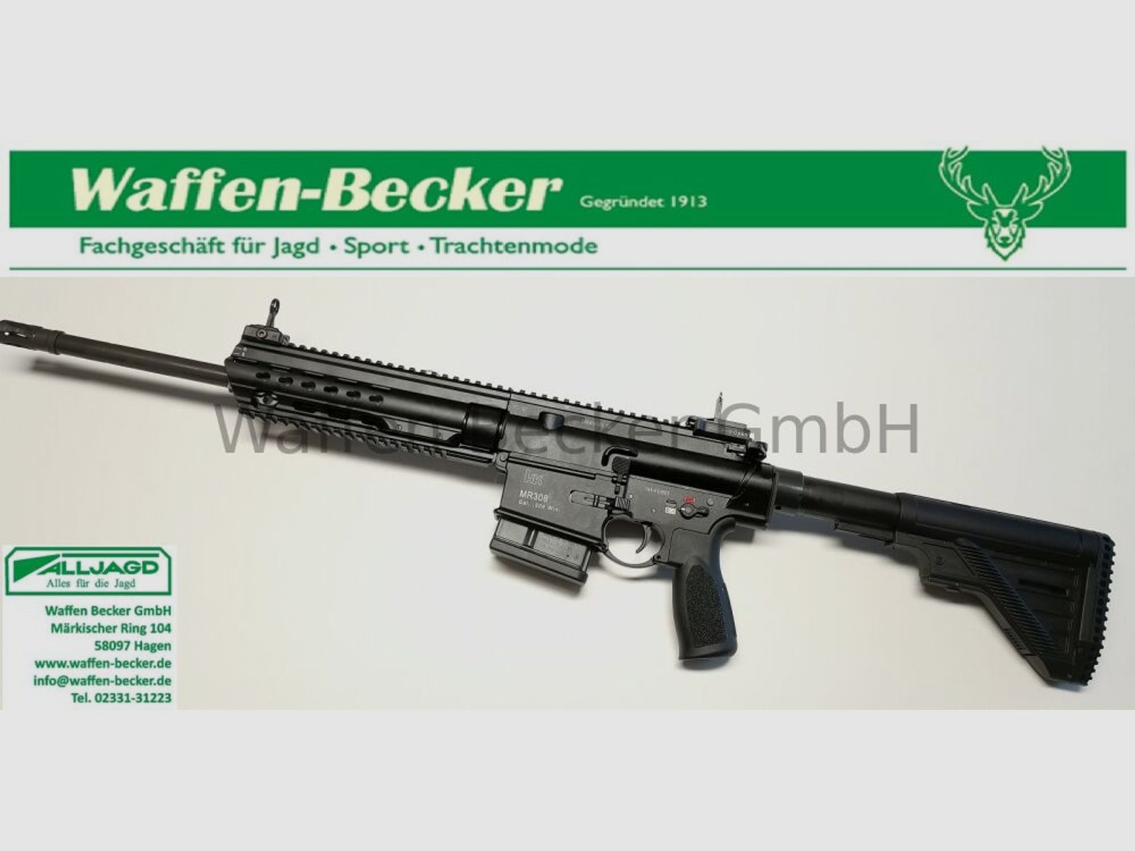 Heckler & Koch	 MR308 A3 Slim Line H-Key, 16,5"-Lauf, kurzer Handschutz, schwarz