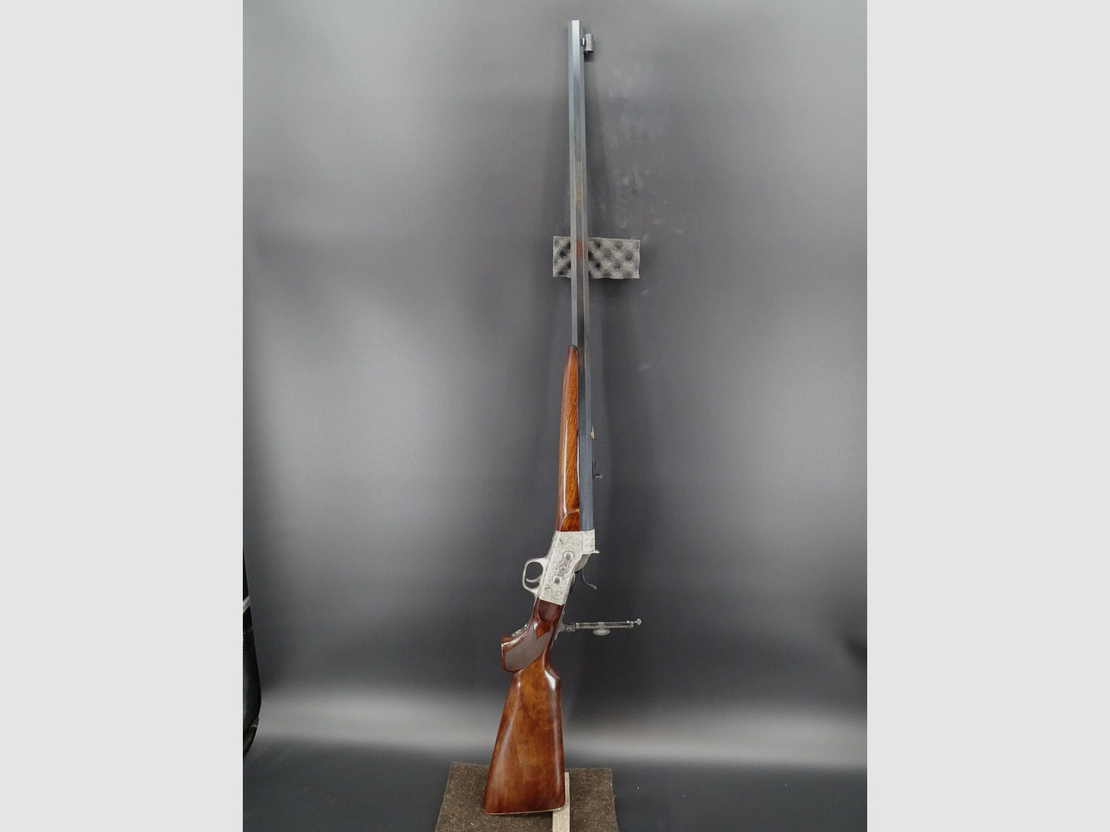Pedersoli Remington Rolling Block mit  Diopter Kaliber .357 Magnum	 Cat. 3525 Achtkantlauf