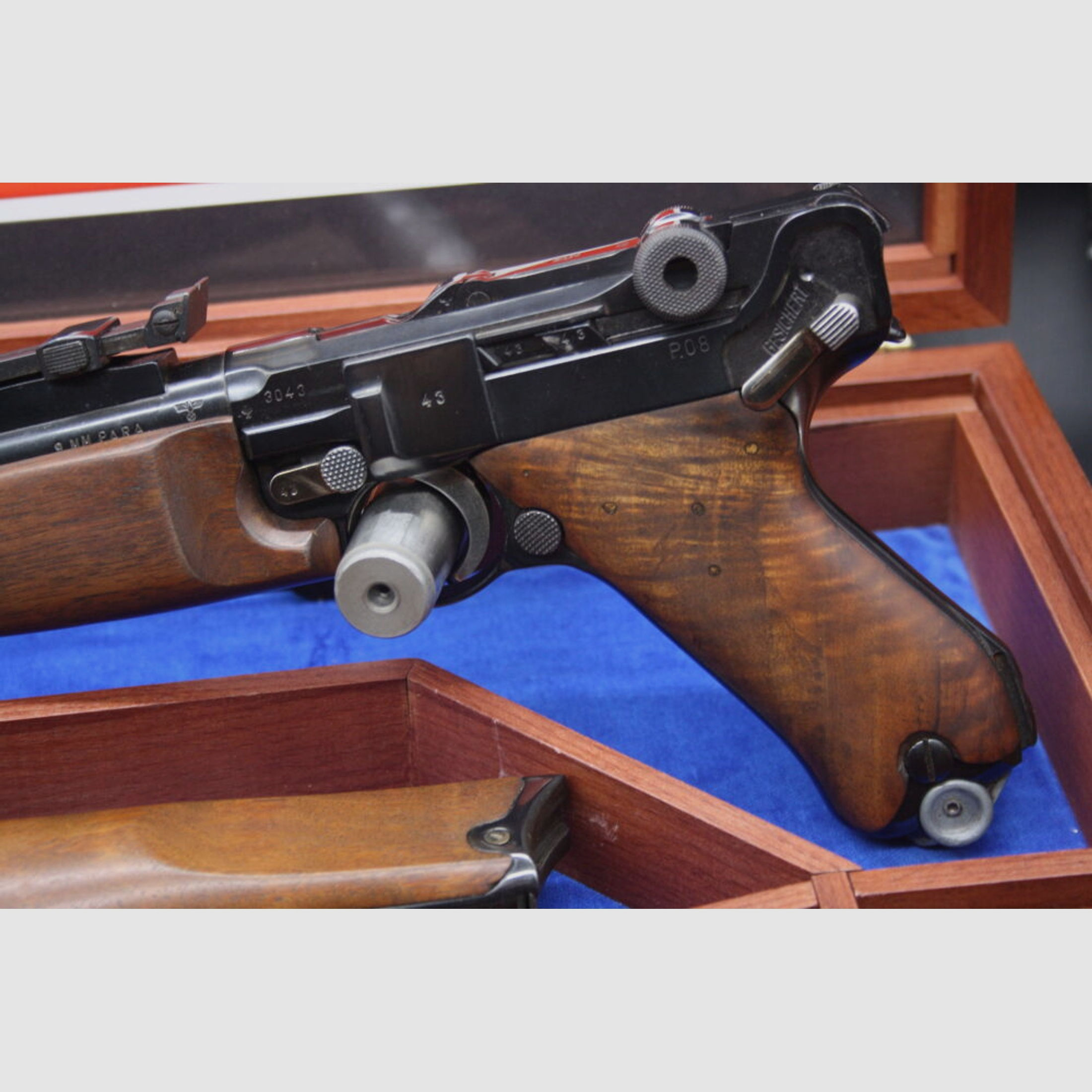 Mauser BYF 43 Pistolenkarabiner P08 Werle Kaliber 9mm Luger aus Sammlung	 Pistolenkarabiner P08