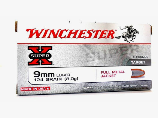 Winchester	 9mm Luger 8,0g/124gr