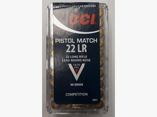 CCI	 Pistol Match .22 lfB
