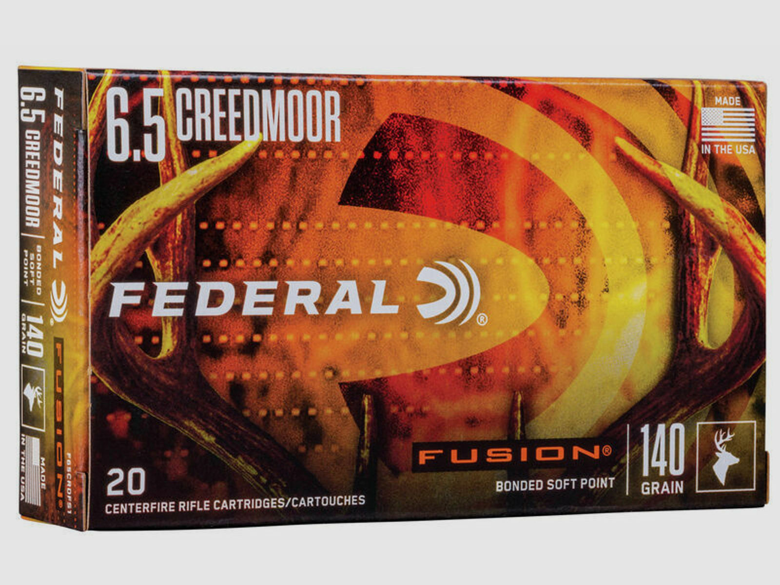 Federal	 TM/SP 9,1g/140grs Fusion, 20er 6,5mmCreedmoor; 6,5Creedmoor