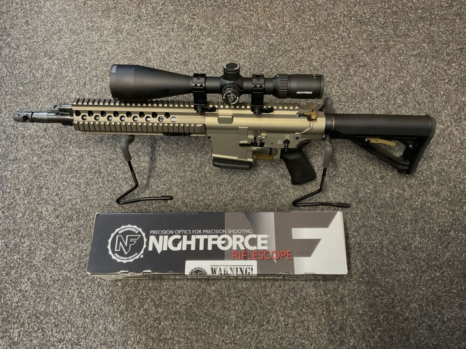 Waffen Burk BR10 308Win 12,5Zoll mit Nightforce Optik 4-14X56 4A