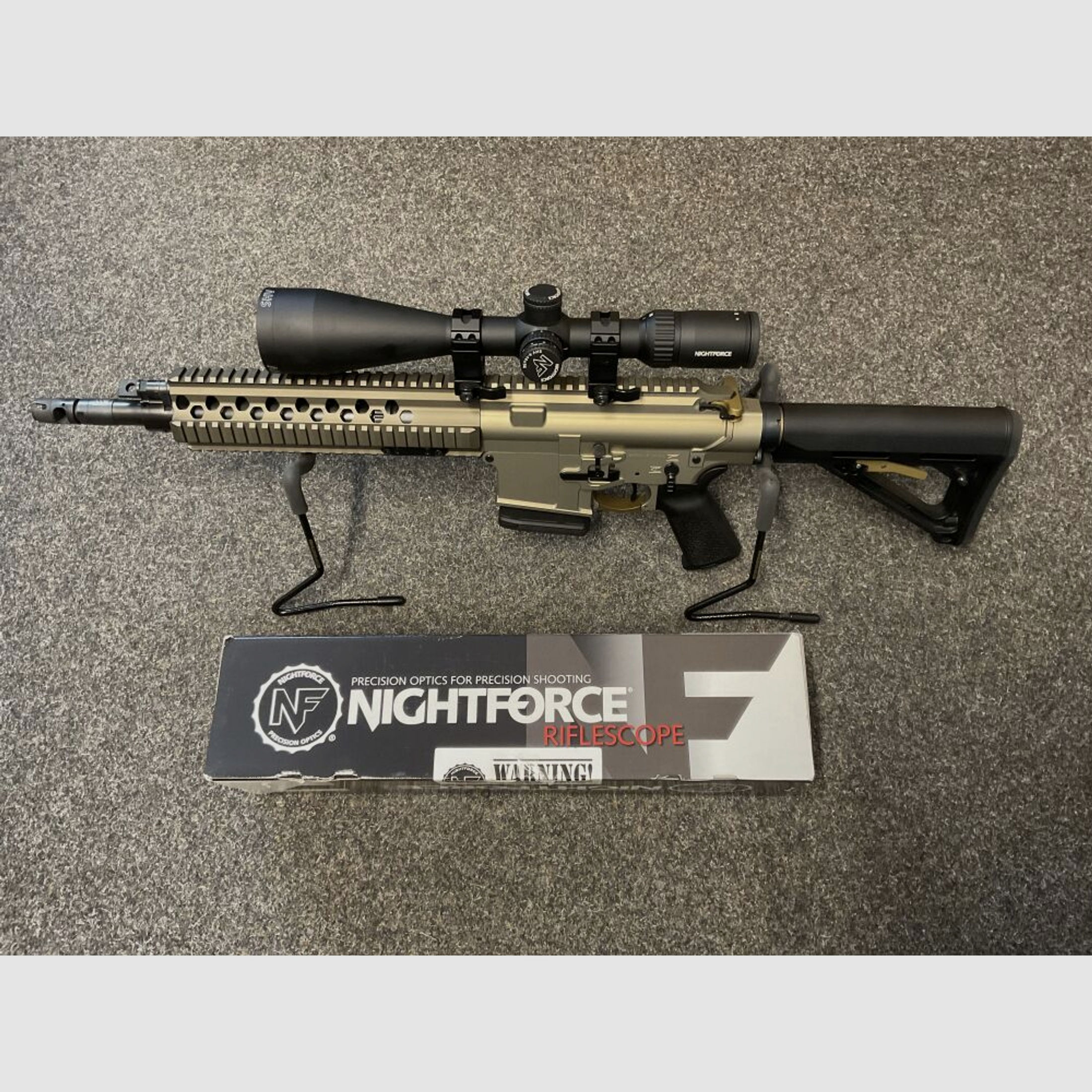 Waffen Burk BR10 308Win 12,5Zoll mit Nightforce Optik 4-14X56 4A