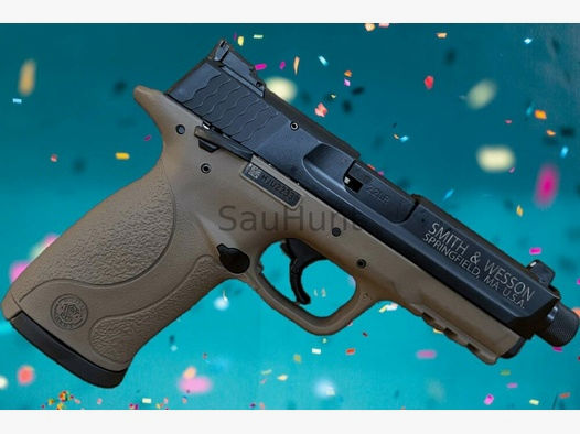 Pistole Smith & Wesson S&W Pistole Mod. M&P 22 Compact FDE-Griffstück mit Z	 Kaliber .22lr (Long Rifle) mit Zubehör