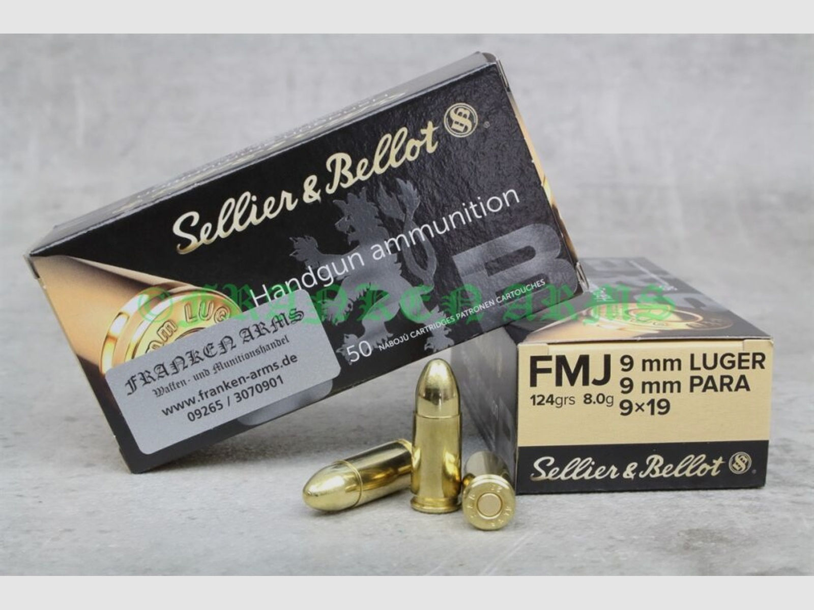 Sellier&Bellot	 9mm Luger FMJ 124gr. 8,0g 50 Stück Staffelpreise