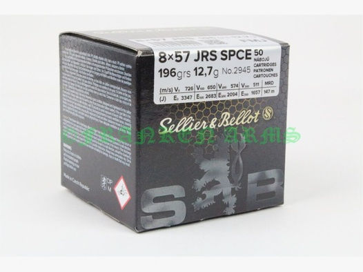 Sellier&Bellot	 8x57IRS SPCE 196gr. 12,7g 50 Stück Staffelpreise