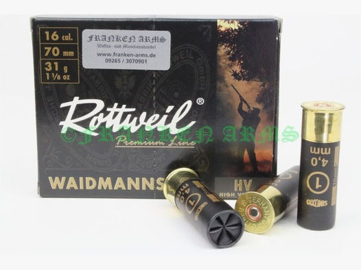 Rottweil	 Waidmannsheil HV 16/70 4,0mm 10Stück Staffelpreise