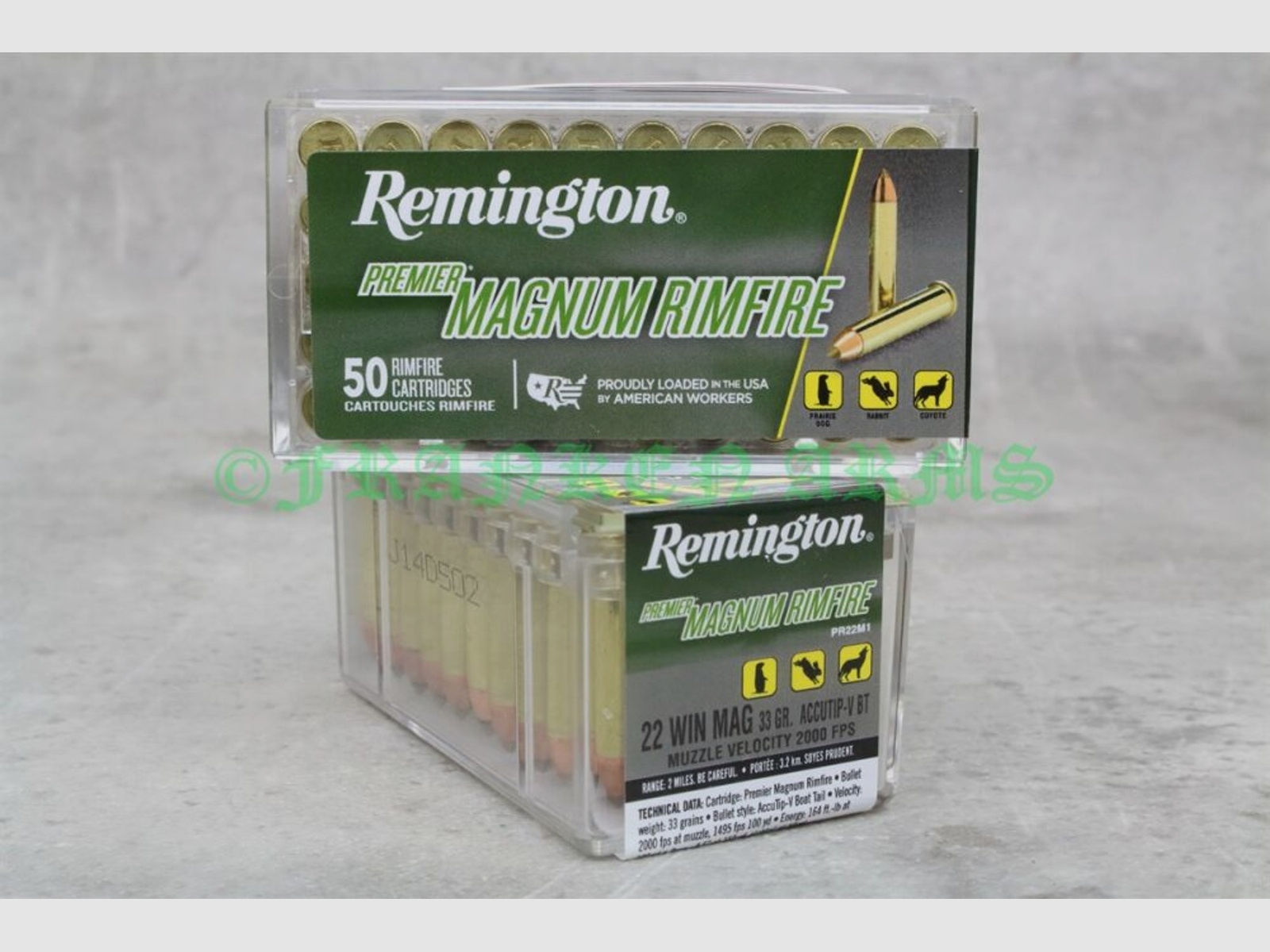 Remington	 .22WinMag. Accutip-V BT 33gr. 2,1g 50Stück Staffelpeise
