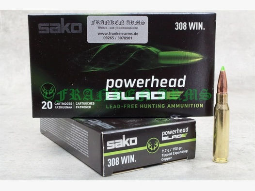 Sako	 Powerhead Blade .308 Win. 150gr. 9,7g 20 Stück Staffelpreise