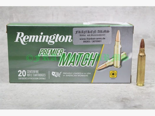 Remington	 Premier Match Matchking BTHP .223 Rem. 52gr 3,36g 20 Stück Staffelpreise