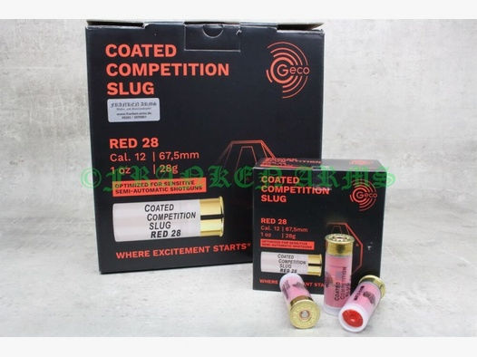 GECO	 Coated Competition Slug RED 12/67,5 28g 100Stück