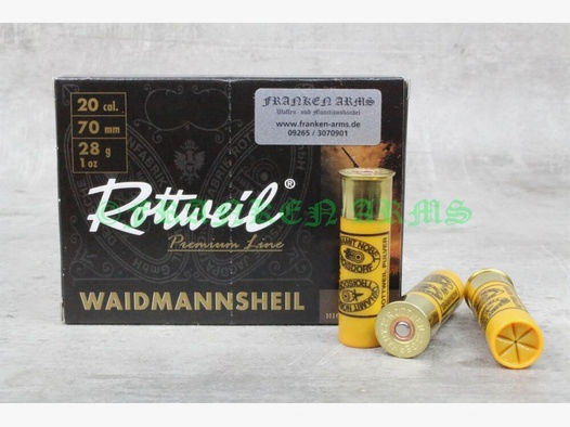 Rottweil	 Waidmannsheil HV 20/70 2,5mm 10Stück Staffelpreise