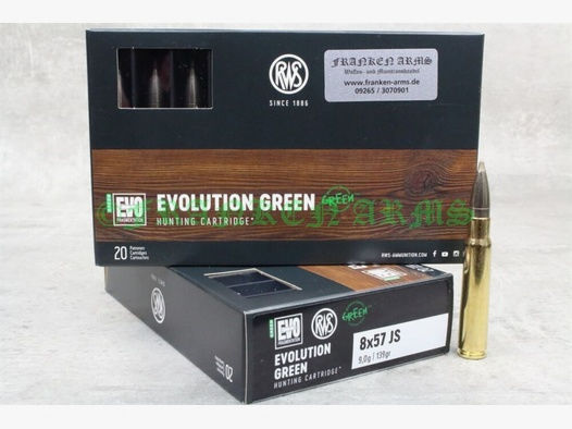 RWS	 Evo Green 8x57IS 139gr. 9,0g 20 Stück Staffelpreis