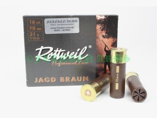 Rottweil	 Jagd Braun 16/70 3,0mm 10Stück Staffelpreise