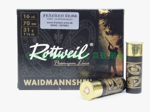 Rottweil	 Waidmannsheil HV 16/70 3,5mm 10Stück Staffelpreise