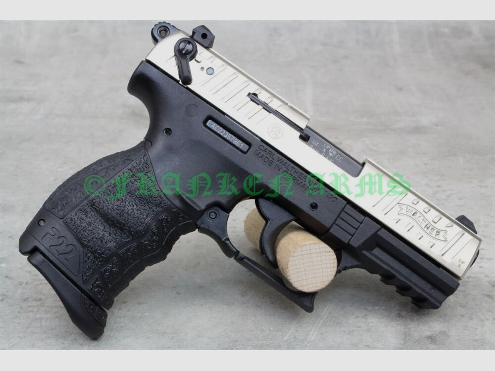 Walther	 P22Q 9mm P.A. Nickel