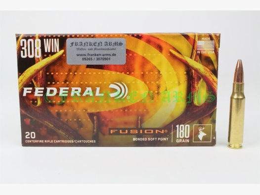 Federal Premium	 .308 Win. Fusion 180gr. 11,7g 20 Stück Staffelpreis