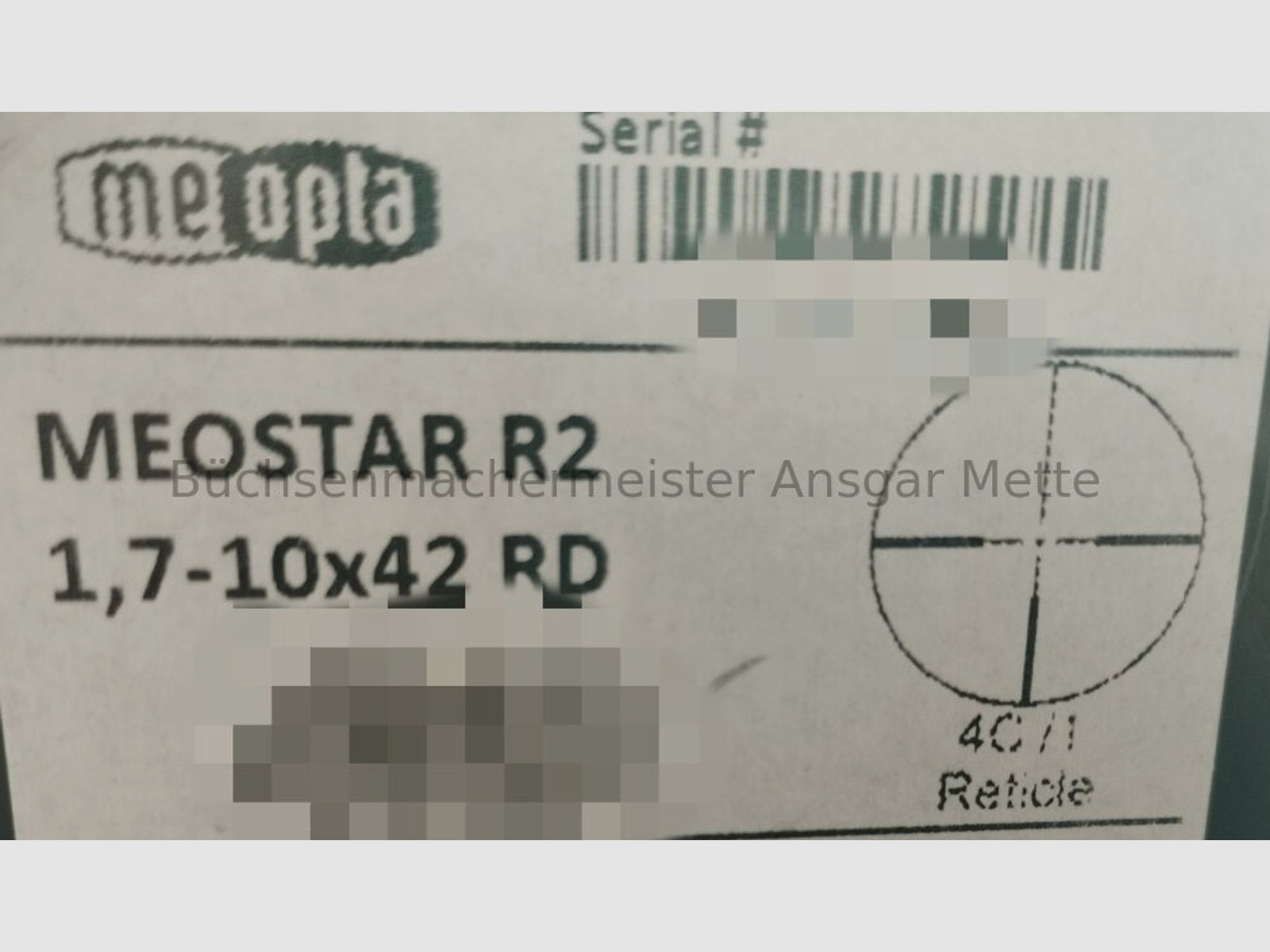 Meopta Meostar R2 1,7-10x42 RD = DJ + Ansitz ZFR!	 Meostar R2 1,7-10x42 RD
