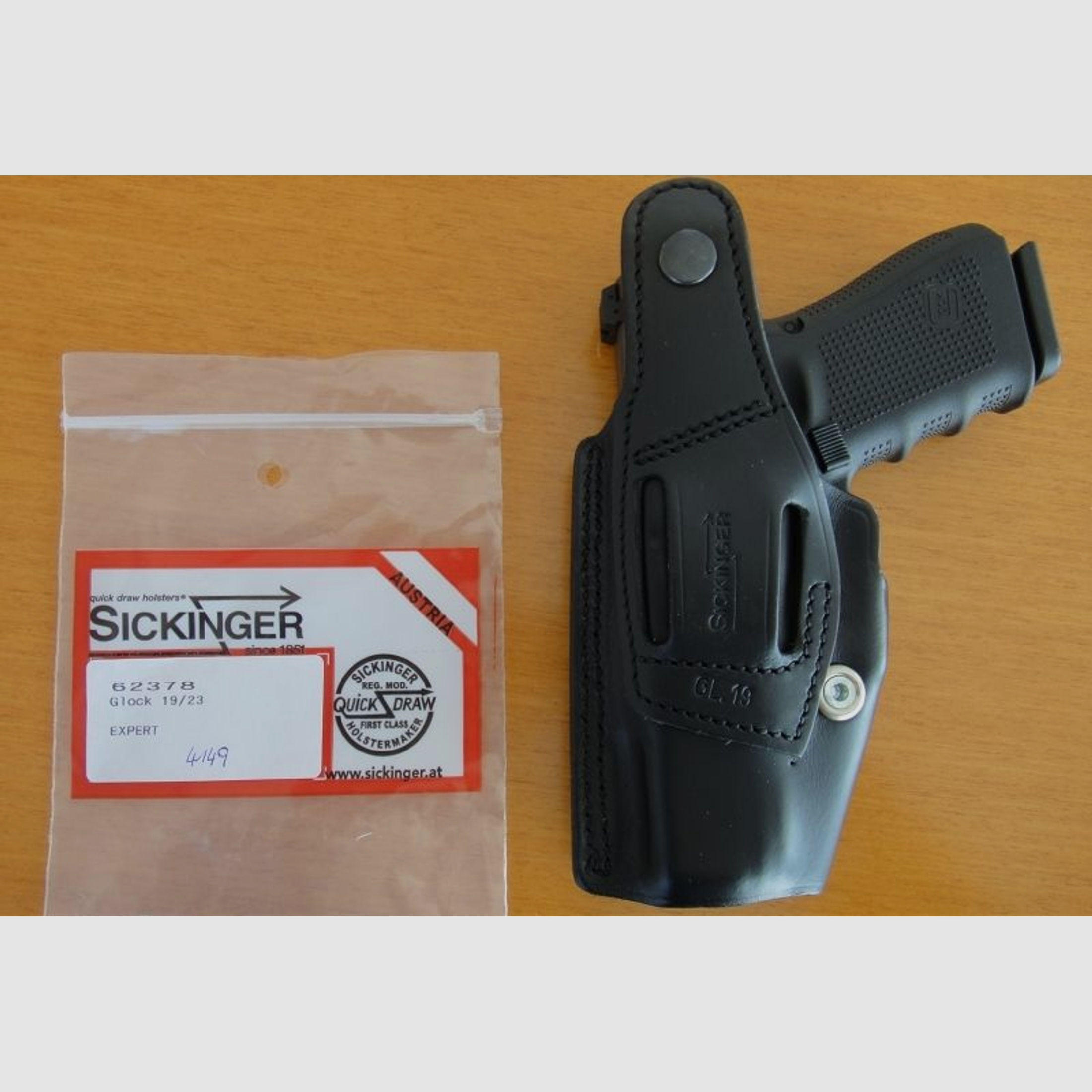 Sickinger	 Sickinger Holster EXPERT schwarz für SL-Pistole Glock 19/23