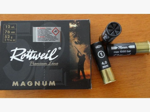 Rottweil	 Rottweil: Magnum Schrotpatronen 12/76-4,0mm 52g