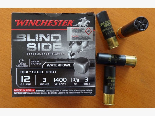 Winchester	 Winchester Stahl Schrotpatronen Blind Side 12/76-Körnung 3,5mm