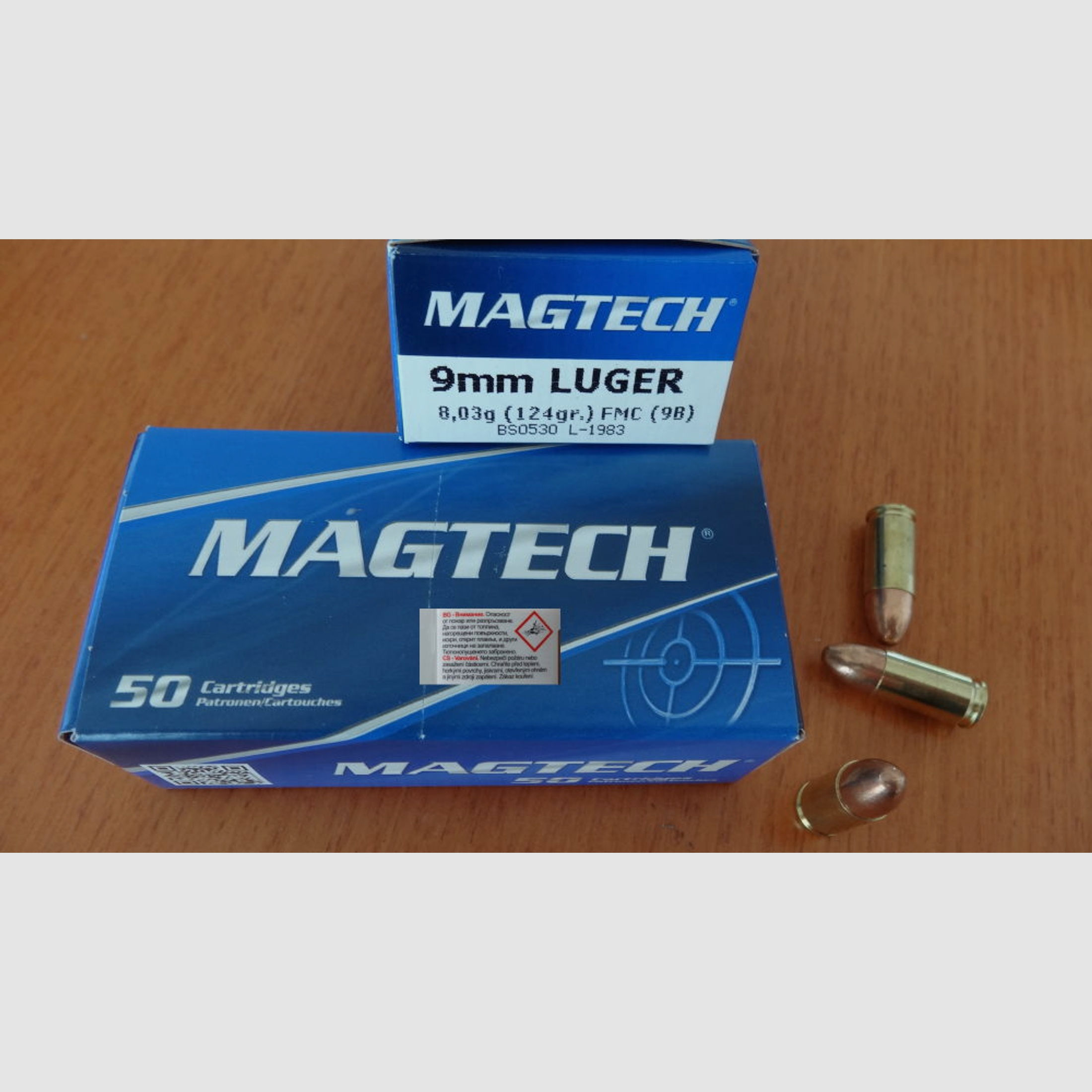Magtech	 1000 Stück Patronen Magtech-9mm Luger FMJ