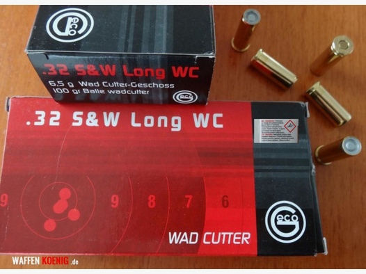 GECO	 100 GECO Patronen .32 S+W long-Wad Cutter